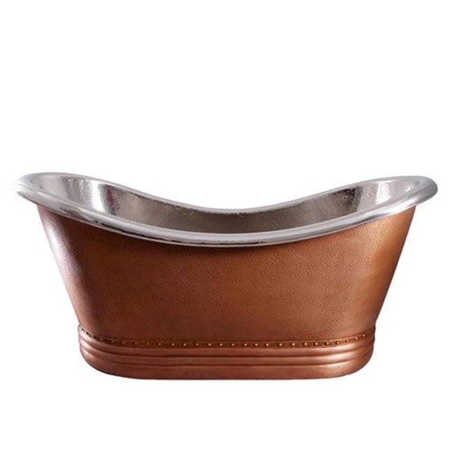 Barclay - Ashton Copper Dbl Slipper, 72 No Holes,Smooth Ant,Nikel Int - Polished Nickel