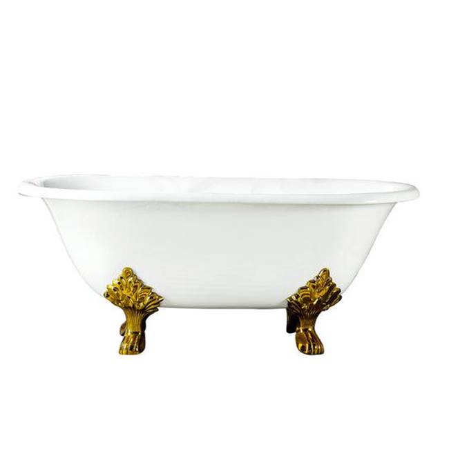 Barclay - Dawson Cast Iron Dbl Roll, 61'' WH, No Holes, ORB Lion Feet - Oil Rubbed Bronze
