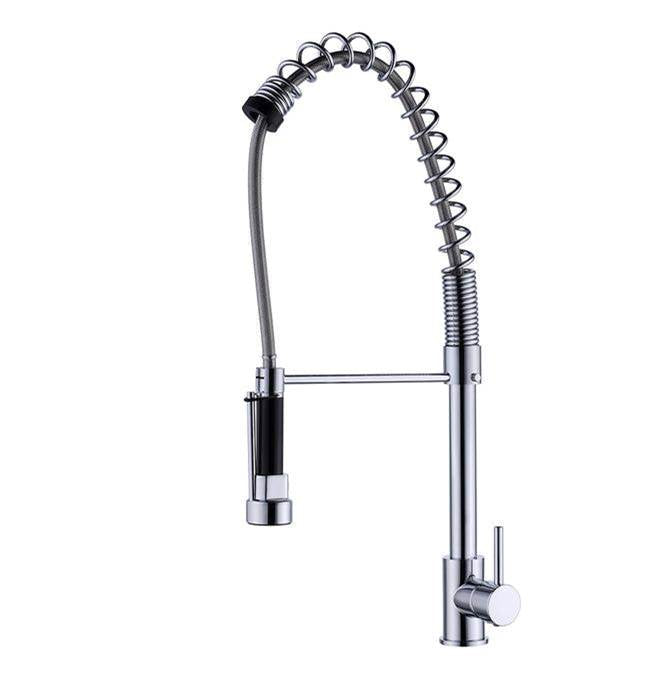 Barclay - Celie Spring Spout Kitchen Faucet w/Hose,Polished Chrome - Polished Chrome