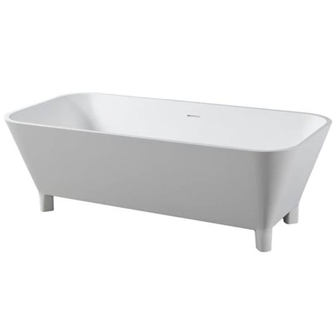 Barclay - Scofield 67'' BARstone Freestanding Tub, White Gloss - White Gloss
