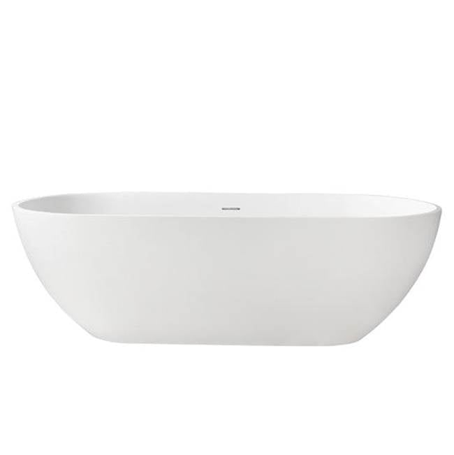 Barclay - Nyoko 68'' BARstone Freestanding Tub, White Gloss - White Gloss