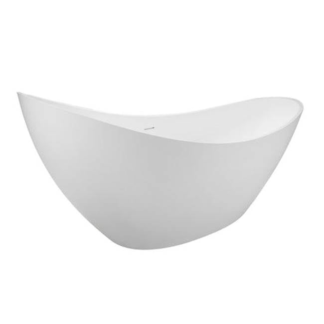 Barclay - Britta BARstone Slipper Tub No Holes,Slot Overflow,WH-Glos - White Gloss