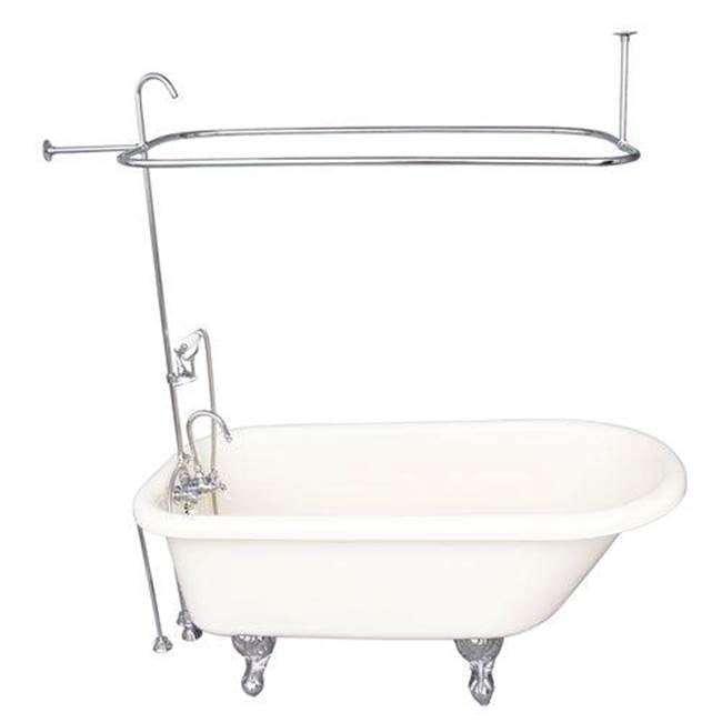 Barclay - Tub Kit 60'' AC Roll Top, Shwr Unit, Supplies, Drain-Chrome - Polished Chrome