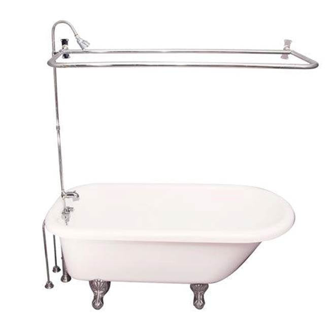 Barclay - Tub Kit 60'' AC Roll Top, Shwr Unit, Supplies, Drain-Chrome - Polished Chrome