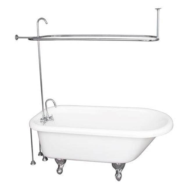 Barclay - Tub Kit 60'' AC Roll Top, Shwr Unit, Supplies, Drain-Chrome - Polished Chrome
