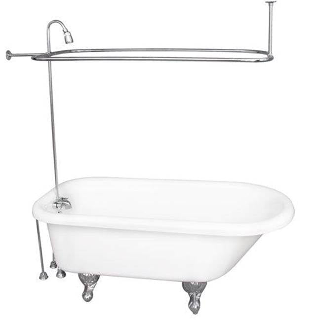 Barclay - Tub Kit 60'' AC Roll Top, Shwr Unit, Supplies, Drain-Chrome - Polished Chrome
