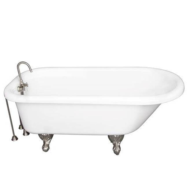 Barclay - Tub Kit 67'' AC Roll Top, Tub Filler, Supplies, Drain-BrNkl - Brushed Nickel