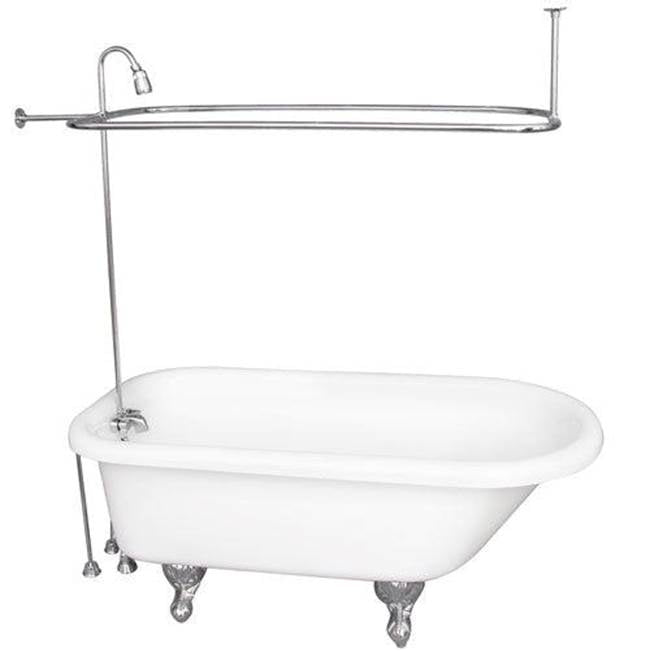 Barclay - Tub Kit 67'' AC Roll Top, Shwr Unit, Supplies, Drain-Chrome - Polished Chrome