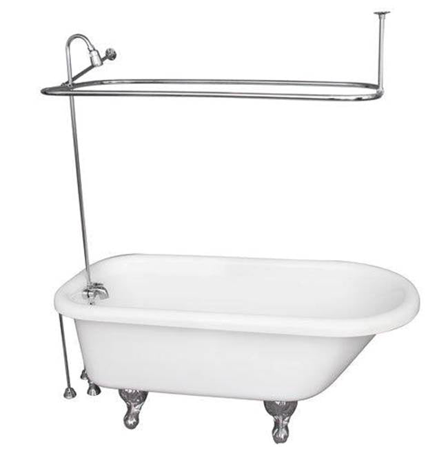 Barclay - Tub Kit 67'' AC Roll Top, Shwr Unit, Supplies, Drain-Chrome - Polished Chrome