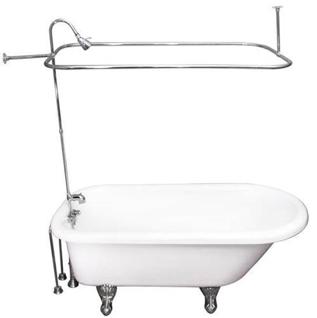 Barclay - Tub Kit 67'' AC Roll Top, Shwr Unit, Supplies, Drain-Chrome - Polished Chrome