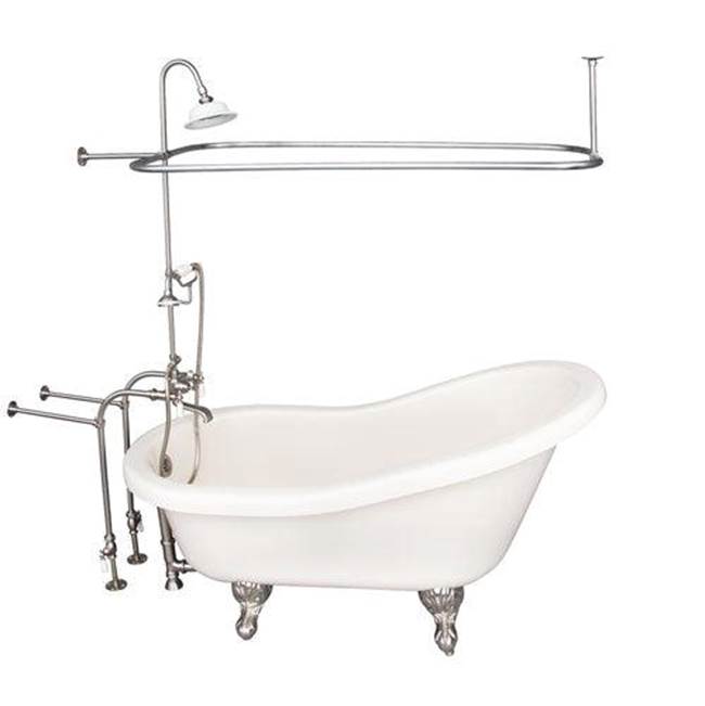 Barclay - Tub Kit 60'' AC Slipper, Shwr Unit, Supplies, Drain-BrNkl - Brushed Nickel