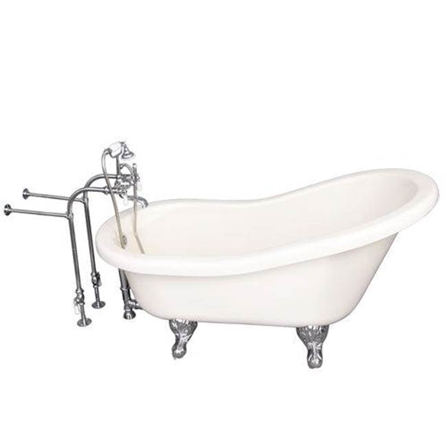 Barclay - Tub Kit 60'' AC Slipper, Tub Filler, Supplies, Drain-Chrome - Polished Chrome