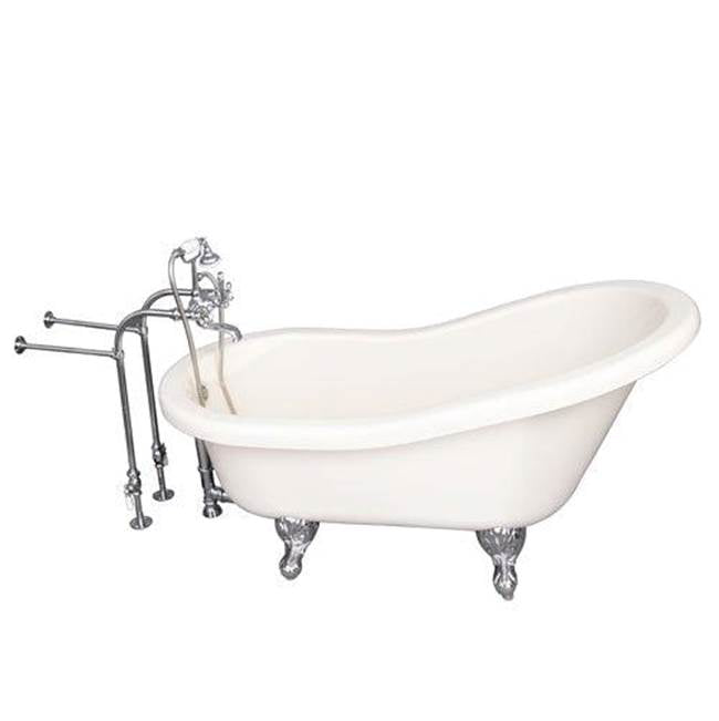Barclay - Tub Kit 60'' AC Slipper, Tub Filler, Supplies, Drain-Chrome - Polished Chrome