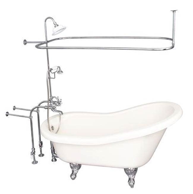 Barclay - Tub Kit 60'' AC Slipper, Shwr Unit, Supplies, Drain-Chrome - Polished Chrome