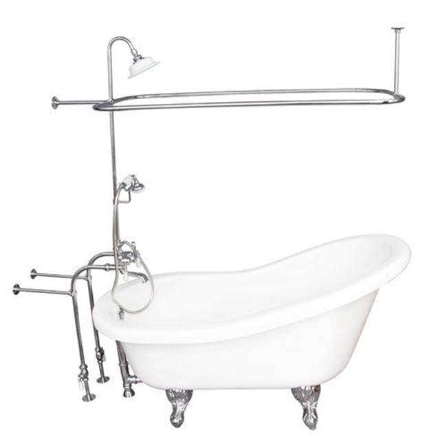 Barclay - Tub Kit 60'' AC Slipper, Shwr Unit, Supplies, Drain-Chrome - Polished Chrome