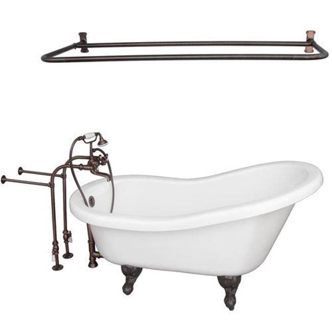 Barclay - Tub Kit 60'' AC Slipper, Shwr Rd,Filler, Supplies, Drain-ORB - Oil Rubbed Bronze