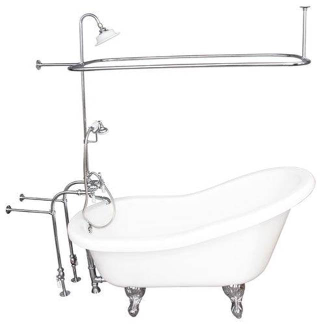 Barclay - Tub Kit 67'' AC Slipper,Shwr Unit, Supplies, Drain-Chrome - Polished Chrome