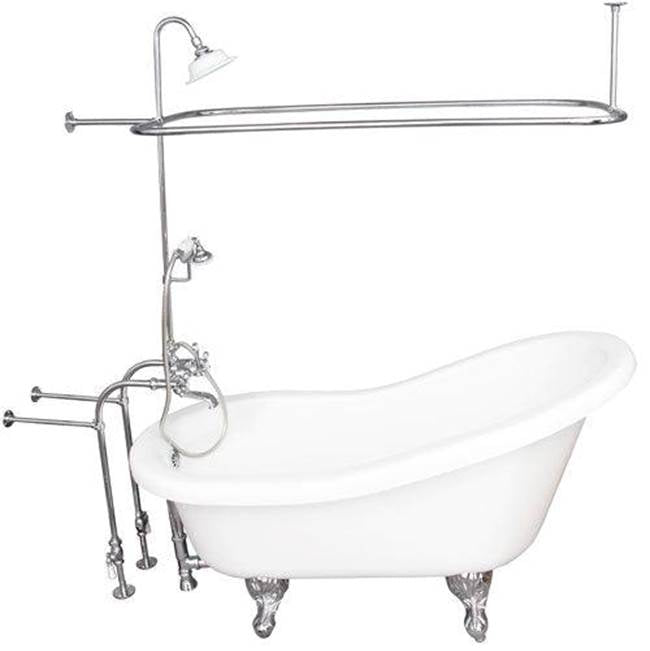 Barclay - Tub Kit 67'' AC Slipper,Shwr Unit, Supplies, Drain-Chrome - Polished Chrome