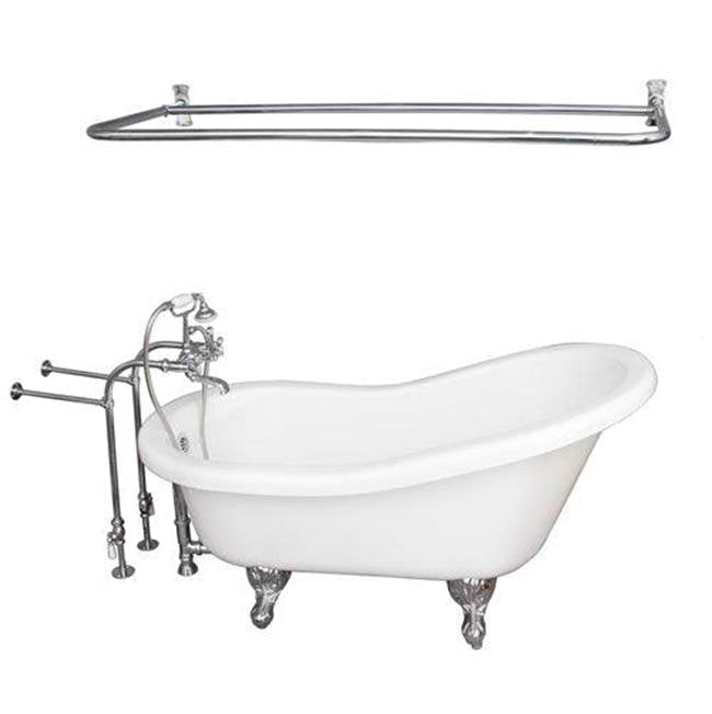 Barclay - Tub Kit 67'' AC Slipper,Filler, Shwr Rod,Supplies,Drain-Chrm - Polished Chrome