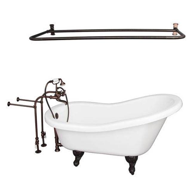 Barclay - Tub Kit 67'' AC Slipper,Filler, Shwr Rod,Supplies,Drain-ORB - Oil Rubbed Bronze