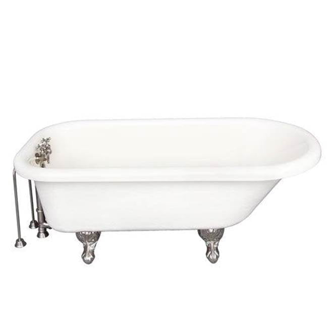 Barclay - Tub Kit 60'' AC Roll Top, Tub Filler, Supplies, Drain-BrNkl - Brushed Nickel
