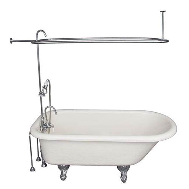 Barclay - Tub Kit 60'' AC Roll Top, Shwr Unit, Supplies, Drain-Chrome - Polished Chrome