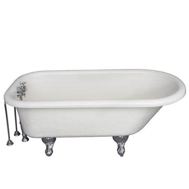 Barclay - Tub Kit 60'' AC Roll Top, Tub Filler, Supplies, Drain-Chrome - Polished Chrome