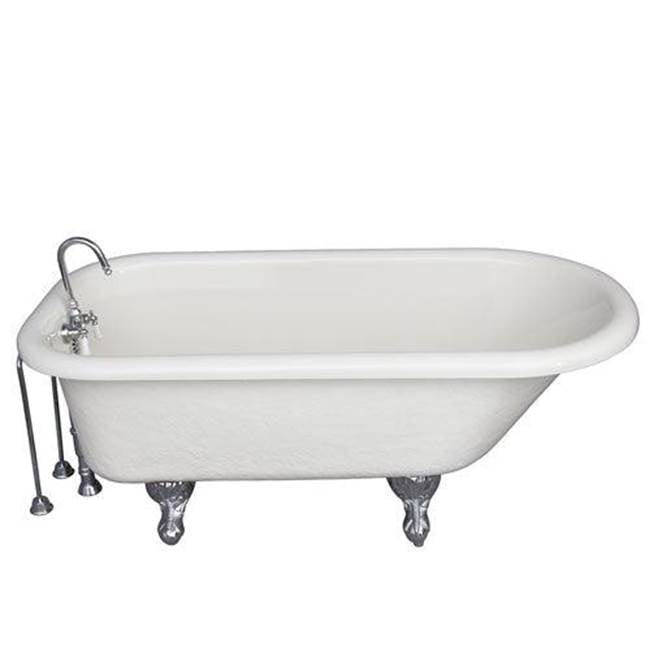 Barclay - Tub Kit 60'' AC Roll Top, Tub Filler, Supplies, Drain-Chrome - Polished Chrome