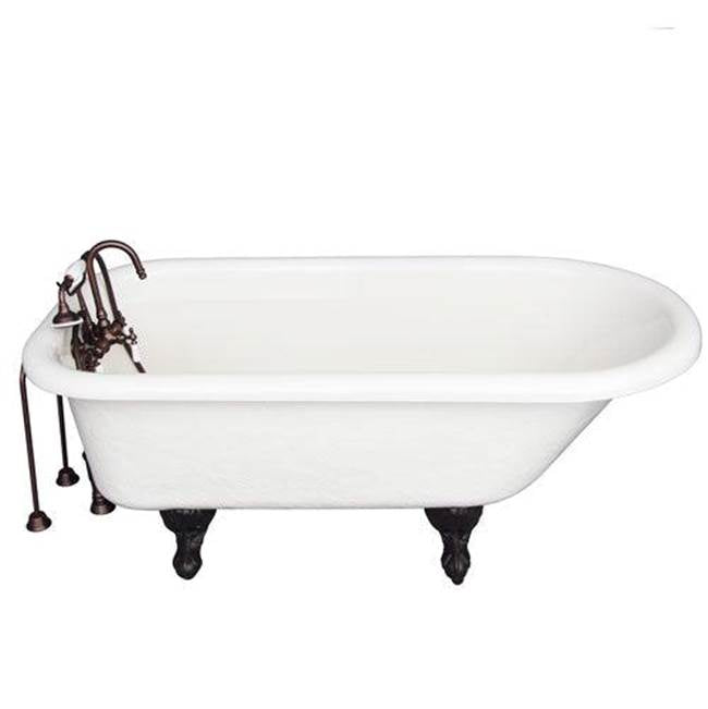 Barclay - Tub Kit 60'' AC Roll Top, Tub Filler, Supplies, Drain-ORB - Oil Rubbed Bronze