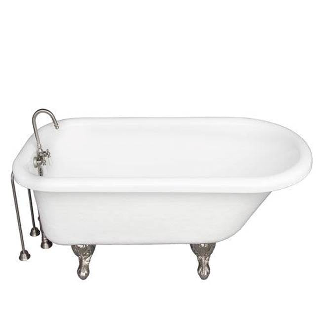 Barclay - Tub Kit 60'' AC Roll Top, Tub Filler, Supplies, Drain-BrNkl - Brushed Nickel