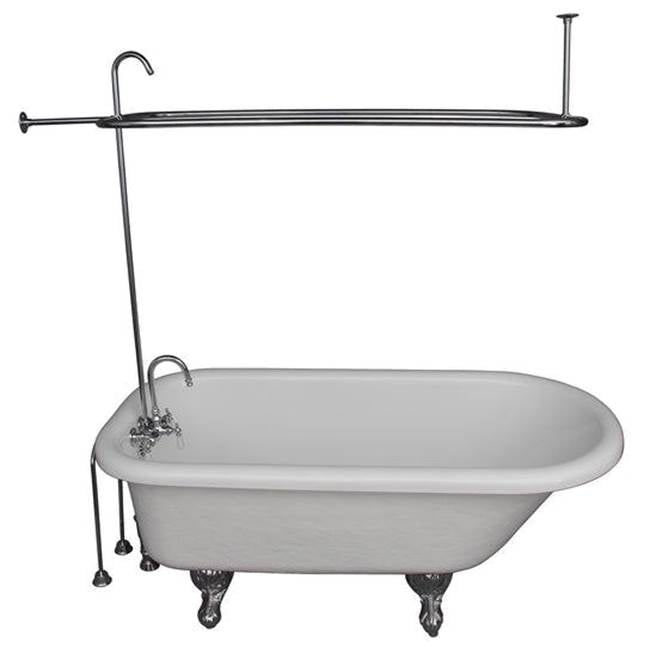 Barclay - Tub Kit 60'' AC Roll Top, Shwr Unit, Supplies, Drain-Chrome - Polished Chrome