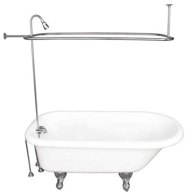 Barclay - Tub Kit 60'' AC Roll Top, Shwr Unit, Supplies, Drain-Chrome - Polished Chrome