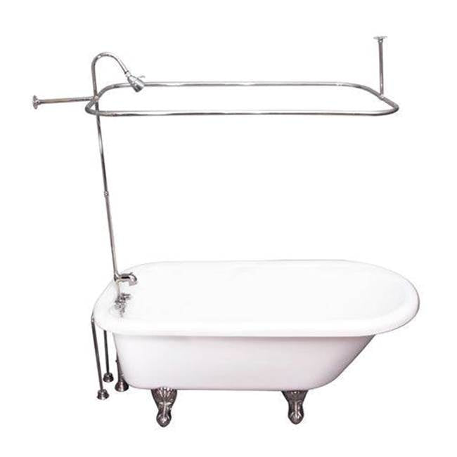 Barclay - Tub Kit 60'' AC Roll Top, Shwr Unit, Supplies, Drain-Chrome - Polished Chrome