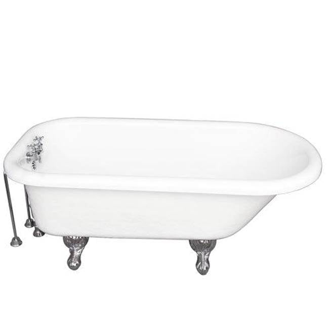 Barclay - Tub Kit 60'' AC Roll Top, Tub Filler, Supplies, Drain-Chrome - Polished Chrome