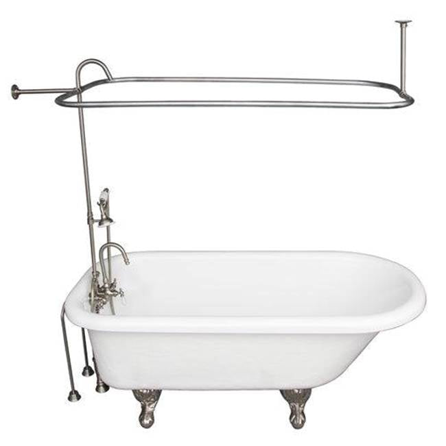 Barclay - Tub Kit 67'' AC Roll Top, Shwr Unit, Supplies, Drain-BrNkl - Brushed Nickel
