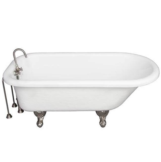 Barclay - Tub Kit 67'' AC Roll Top, Tub Filler, Supplies, Drain-BrNkl - Brushed Nickel