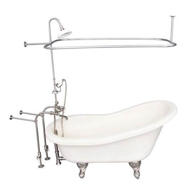 Barclay - Tub Kit 60'' AC Slipper, Shwr Unit, Supplies, Drain-BrNkl - Brushed Nickel