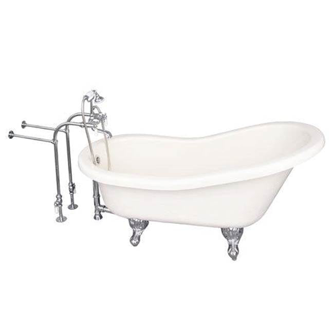 Barclay - Tub Kit 60'' AC Slipper, Tub Filler, Supplies, Drain-Chrome - Polished Chrome