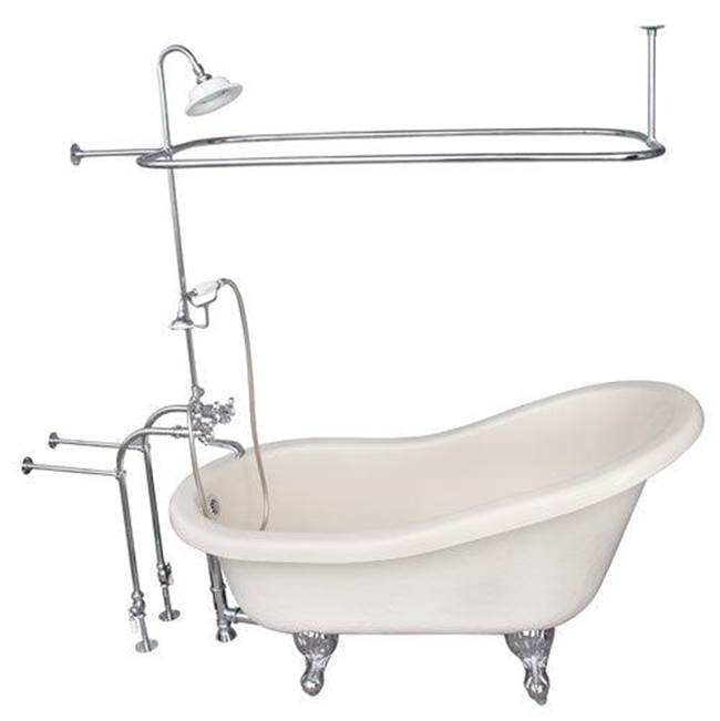 Barclay - Tub Kit 60'' AC Slipper, Shwr Unit, Supplies, Drain-Chrome - Polished Chrome