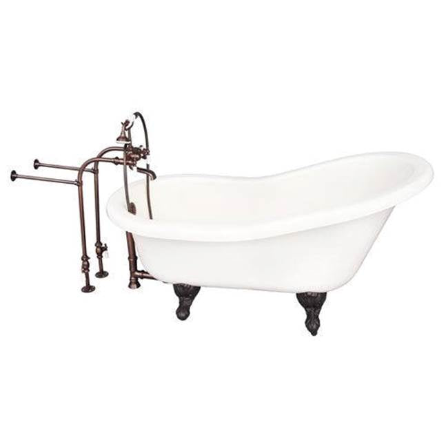 Barclay - Tub Kit 60'' AC Slipper, Tub Filler, Supplies, Drain-ORB - Oil Rubbed Bronze