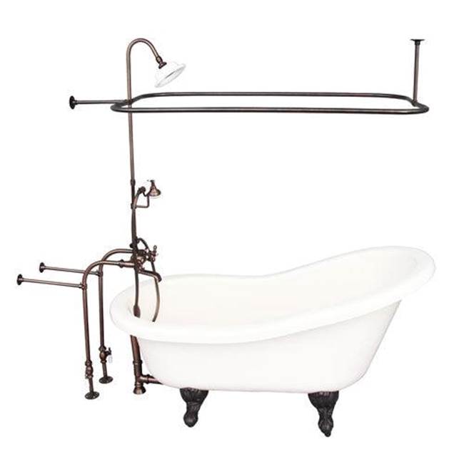 Barclay - Tub Kit 60'' AC Slipper, Shwr Unit, Supplies, Drain-ORB - Oil Rubbed Bronze