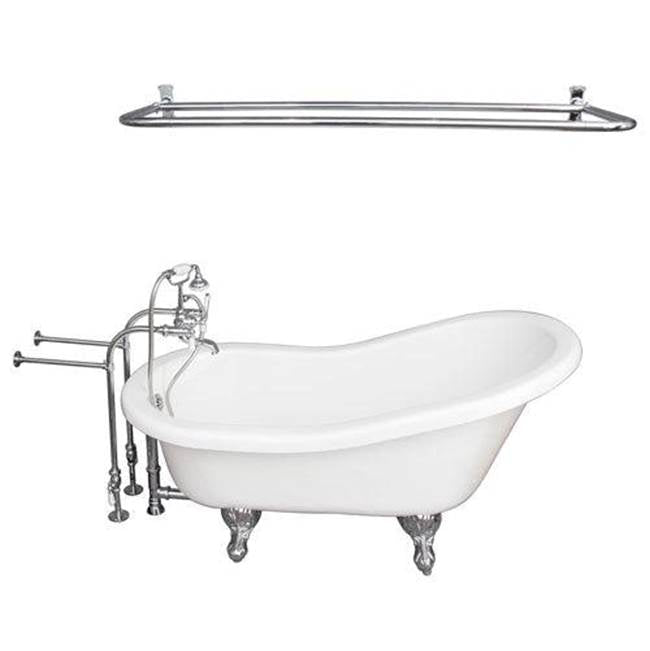 Barclay - Tub Kit 60'' AC Slipper, Shwr Rd,Filler,Supplies, Drain-Chrm - Polished Chrome