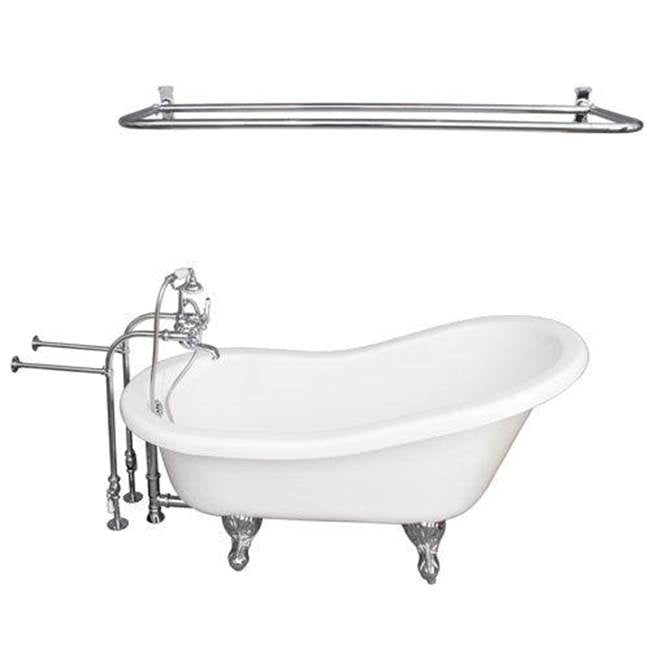 Barclay - Tub Kit 60'' AC Slipper, Shwr Rd,Filler,Supplies, Drain-Chrm - Polished Chrome