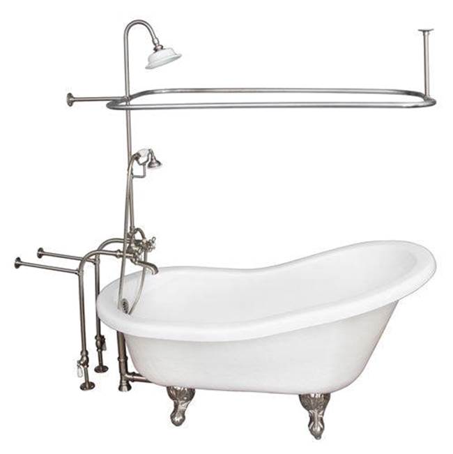 Barclay - Tub Kit 67'' AC Slipper,Shwr Unit, Supplies, Drain-BrNkl - Brushed Nickel