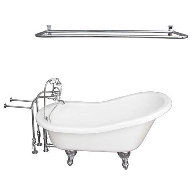 Barclay - Tub Kit 67'' AC Slipper, Filler Shwr Rod,Supplies,Drain-Chrome - Polished Chrome