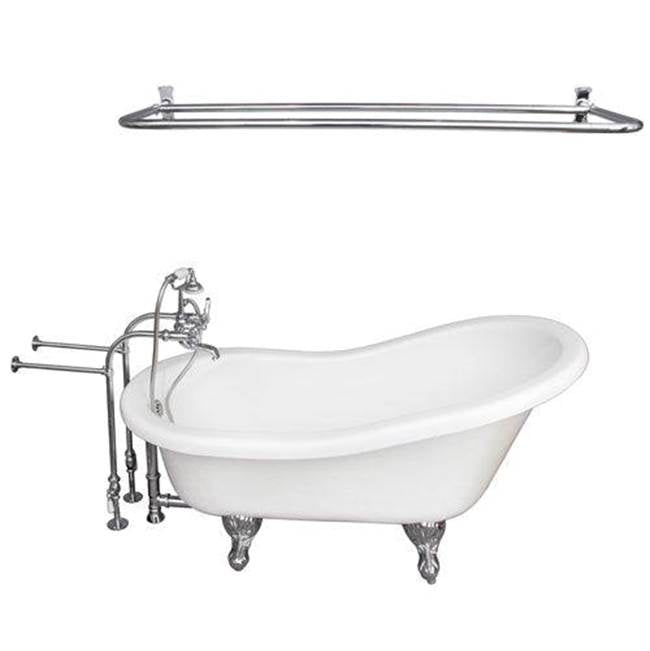 Barclay - Tub Kit 67'' AC Slipper, Filler Shwr Rod,Supplies,Drain-Chrome - Polished Chrome