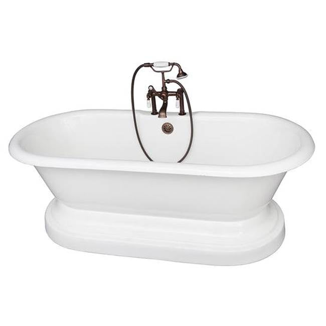 Barclay - Tub Kit 67'' CI Dbl Roll Top Base,Filler,Supplies,Drain-ORB - Oil Rubbed Bronze