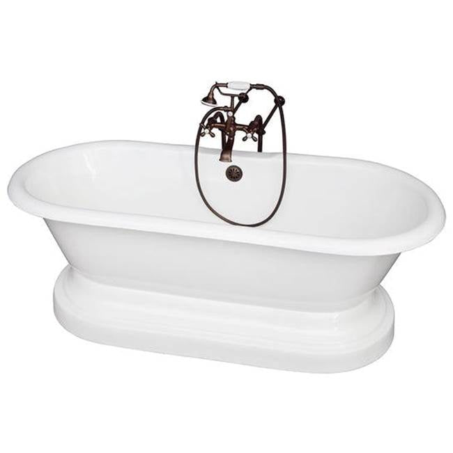 Barclay - Tub Kit 67'' CI Dbl Roll Top Base,Filler,Supplies,Drain-ORB - Oil Rubbed Bronze