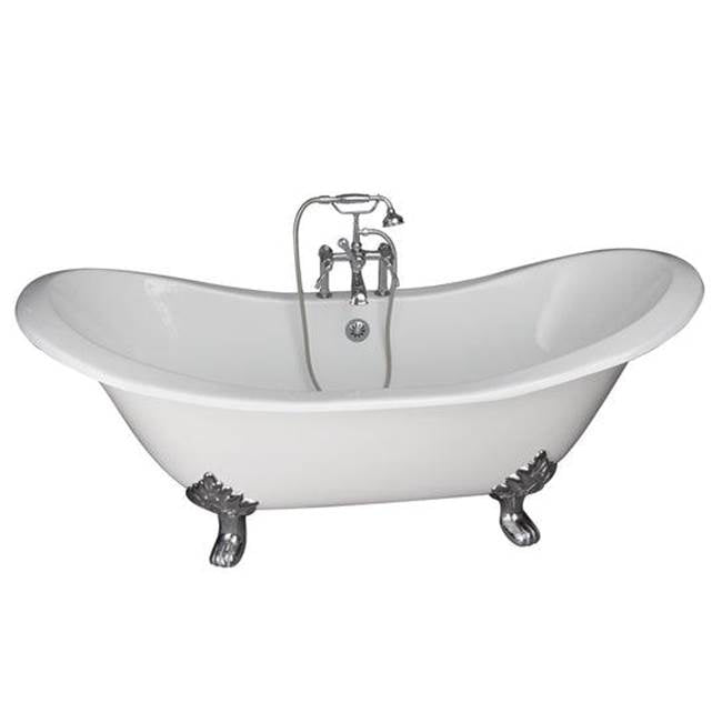 Barclay - Tub Kit 71'' CI Dbl Slipper, Filler, Supplies, Drain-Chrome - Polished Chrome