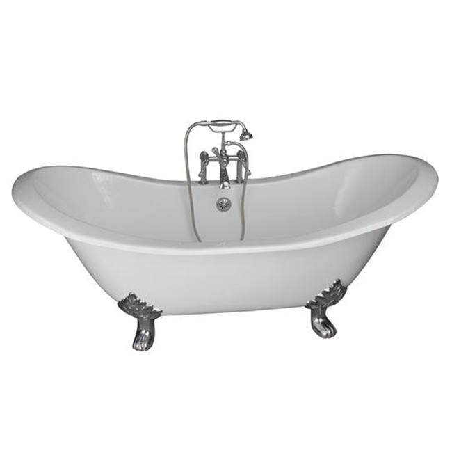 Barclay - Tub Kit 71'' CI Dbl Slipper, Filler, Supplies, Drain-Chrome - Polished Chrome